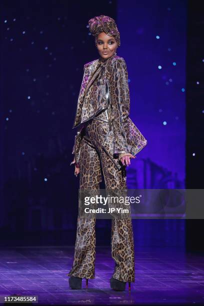 Halima Aden walks the runway for The Blonds x Moulin Rouge! The Musical during New York Fashion Week: The Shows on September 09, 2019 in New York...