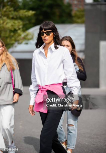 Babba Rivera is seen outside Carolina Herrera during New York Fashion Week September 2019 on September 09, 2019 in New York City.