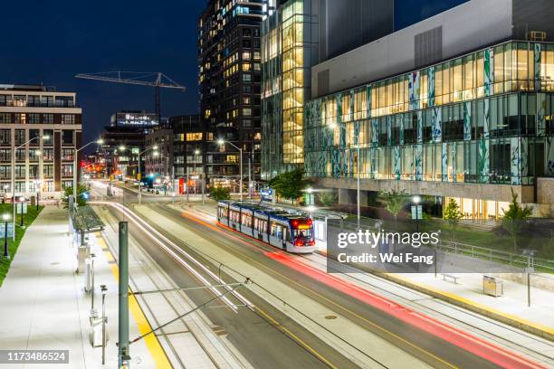 kitchener downtown - lightrail stock-fotos und bilder