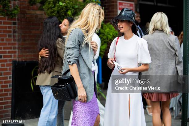 Ada Kokosar and Geraldine Boublil seen during New York Fashion Week September 2019 on September 09, 2019 in New York City.