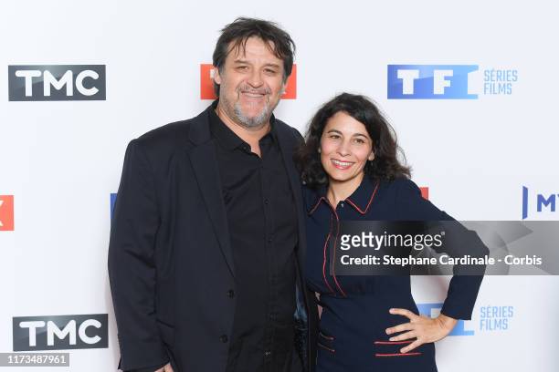 Guy Lecluyse and Cecile Rebboah attend the Groupe TF1 : Photocall At Palais De Tokyo on September 09, 2019 in Paris, France.