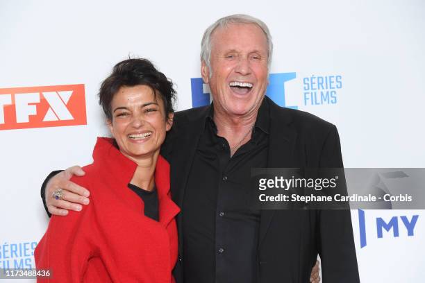Actors Fanny Gilles and Yves Renier attend the Groupe TF1 : Photocall At Palais De Tokyo on September 09, 2019 in Paris, France.