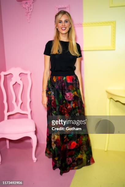 Tessa Hilton attends the Alice + Olivia by Stacey Bendet presentation during New York Fashion Week: The Shows at Root Studio on September 09, 2019 in...