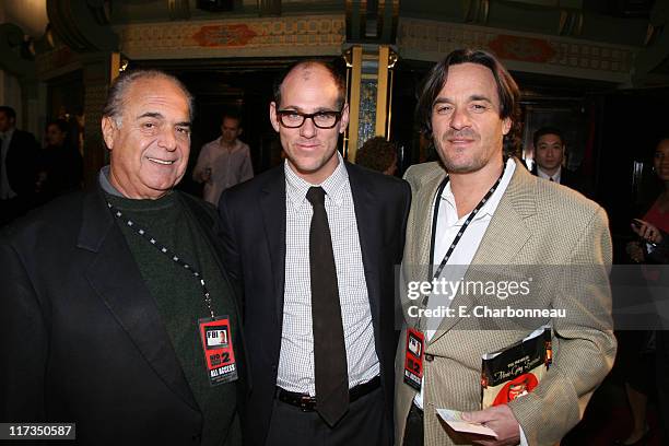 New Regency's David Matalon and Sanford Panitch with Fox's Tony Sella