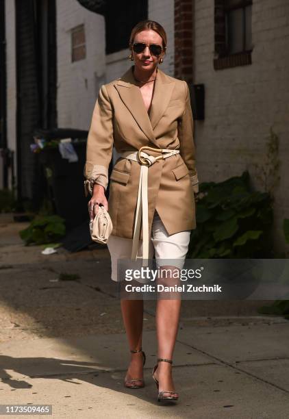 Lisa Aiken is seen outside the Phillip Lim show during New York Fashion Week S/S20 on September 09, 2019 in Brooklyn, New York.