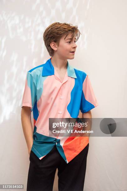 Oakes Fegley at "The Goldfinch" Press Conference at the Fairmont Royal York on September 08, 2019 in Toronto, Canada.