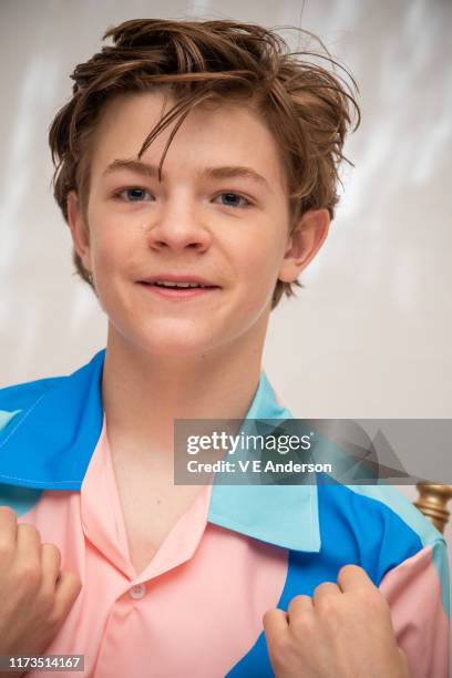 Oakes Fegley at "The Goldfinch" Press Conference at the Fairmont Royal York on September 08, 2019 in Toronto, Canada.