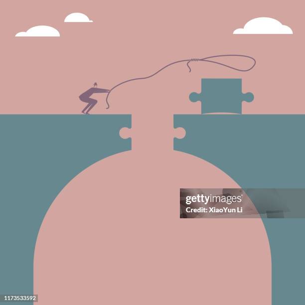 building bridge - strategy execution stock illustrations