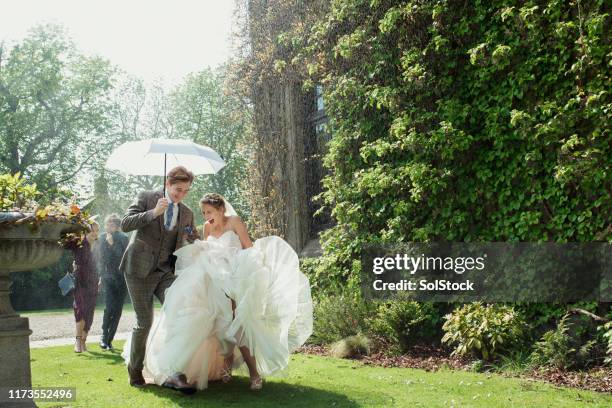 snowy wedding day - wedding stock pictures, royalty-free photos & images