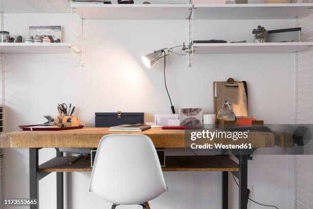 workroom at home - trestles stock pictures, royalty-free photos & images