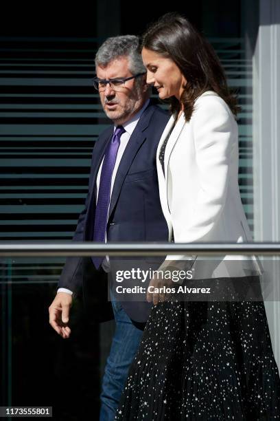 Queen Letizia of Spain attends 'The Inclusion of Disability in News Media' forum at the Ilunion Tower on September 10, 2019 in Madrid, Spain.