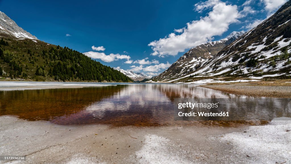 Scenic view of Obersee lake in†Defereggen Valley, East Tyrol, Austria