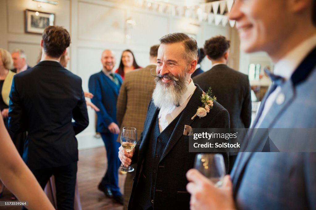 Socialising at the Wedding Reception