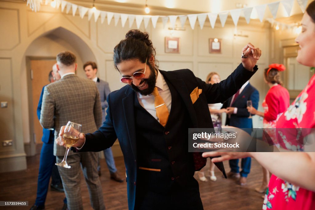 Letting Loose at a Wedding Reception