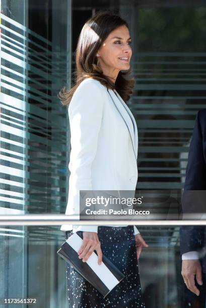 Queen Letizia of Spain attends 'The Inclusion Of Disability In News Media' forum on September 10, 2019 in Madrid, Spain.