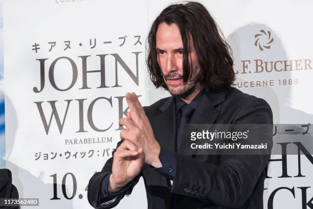 Keanu Reeves attends the Japan premiere of 'John Wick: Chapter 3 - Parabellum' at Roppongi Hills on September 10, 2019 in Tokyo, Japan.
