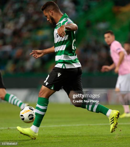 Sporting CP Forward Luiz Phellype in action during the Uefa Europa League 2019, Round 2 match between Sporting CP and Lask Linz, at Alvalade Stadium...