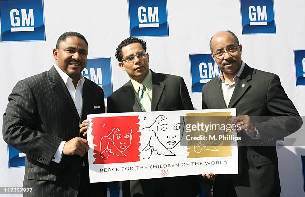 Kevin Williams, Jesse Raudales and Rob Dylan during 4th Annual "Stars and GM Cars" Celebrity Brunch at Cabanna Club in Los Angeles, CA, United States.