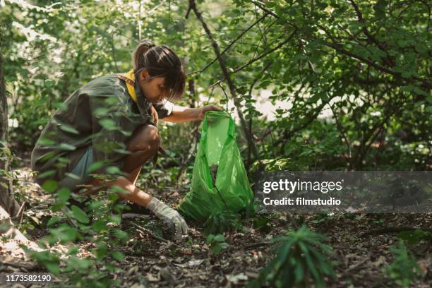 童子軍清潔當地森林 - boy scout camp 個照片及圖片檔