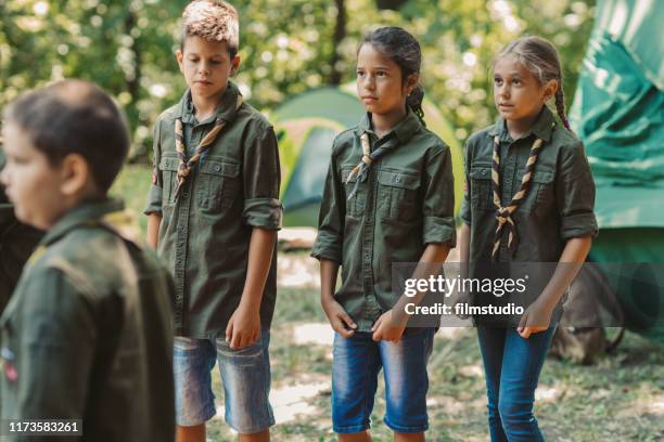 scouts - boy scout camping stock pictures, royalty-free photos & images