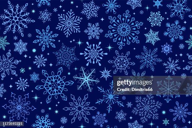 seamless snowflake background - christmas wrapping paper stock illustrations