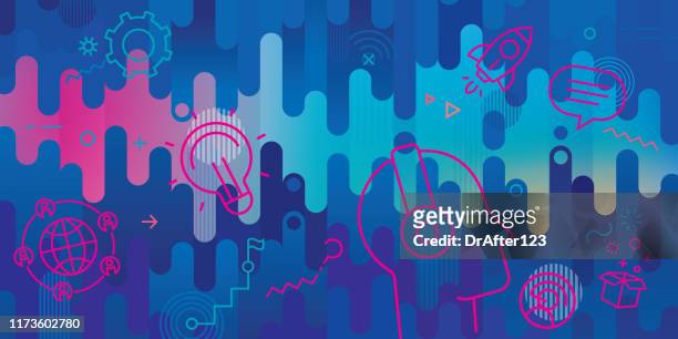 abstract background webinar concept - learning objectives stock illustrations