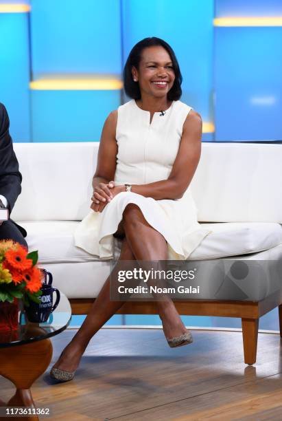 Former U.S. Secretary of State Condoleeza Rice visits "FOX & Friends" at Fox News Channel Studios on September 10, 2019 in New York City.