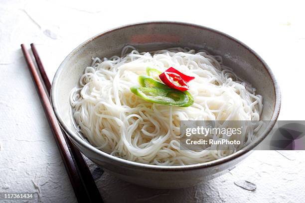korean food,simple noodles - rice noodles stock pictures, royalty-free photos & images