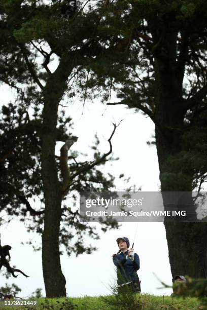 Rachel Heck of Team USA in action during the PING Junior Solheim Cup during practice day 2 for The Solheim Cup at Gleneagles on September 10, 2019 in...