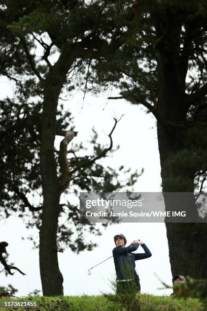 Rachel Heck of Team USA in action during the PING Junior Solheim Cup during practice day 2 for The Solheim Cup at Gleneagles on September 10, 2019 in...