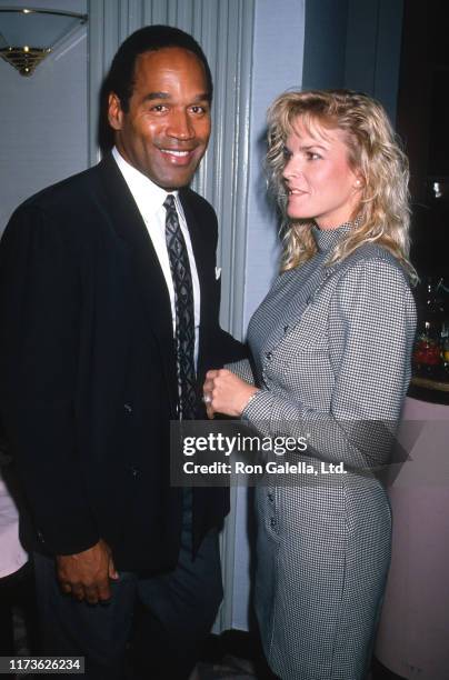 Married American couple OJ Simpson and Nicole Brown Simpson attend the Fight Against Paralysis Benefit at the Waldorf Hotel, New York, New York,...