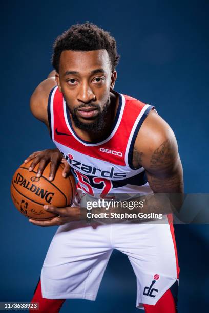 Jordan McRae of the Washington Wizards poses for a portrait during media day on September 30, 2019 at the Washington Wizards Practice Facility in...