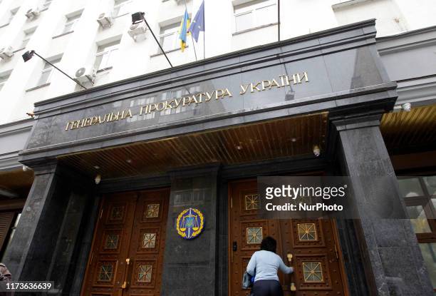View of General Prosecutors Office in Kyiv, Ukraine, on 4 October, 2019. Prosecutor General of Ukraine Ruslan Ryaboshapka said during his a...