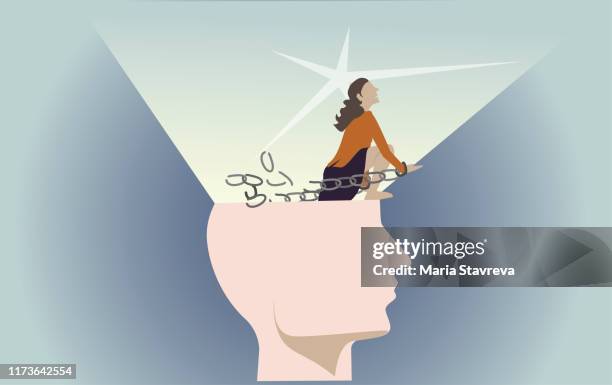 ilustraciones, imágenes clip art, dibujos animados e iconos de stock de libera tu mente. - feel free