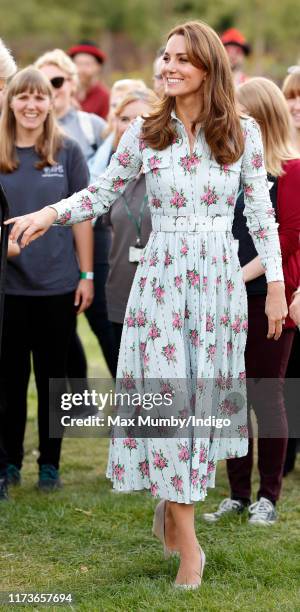 Catherine, Duchess of Cambridge attends the "Back to Nature" festival at RHS Garden Wisley on September 10, 2019 in Woking, England.