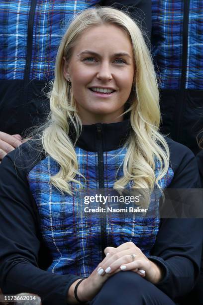Charley Hull of Team Europe looks on during the official photo call during Preview Day 2 of The Solheim Cup at Gleneagles on September 10, 2019 in...