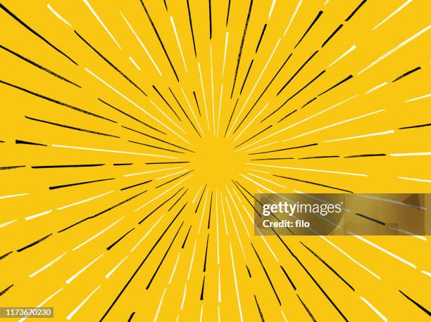 ilustrações de stock, clip art, desenhos animados e ícones de yellow line burst background - supernova