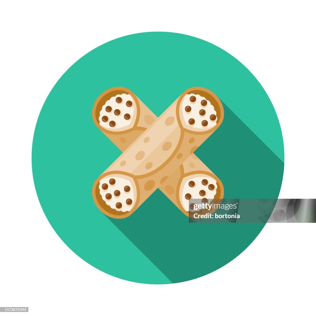 Cannoli Italian Food Icon