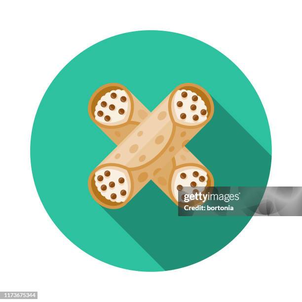 Cannoli Italian Food Icon High-Res Vector Graphic