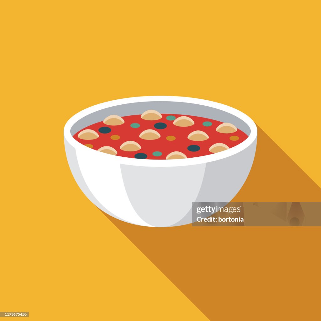 Minestrone Soup Italian Food Icon