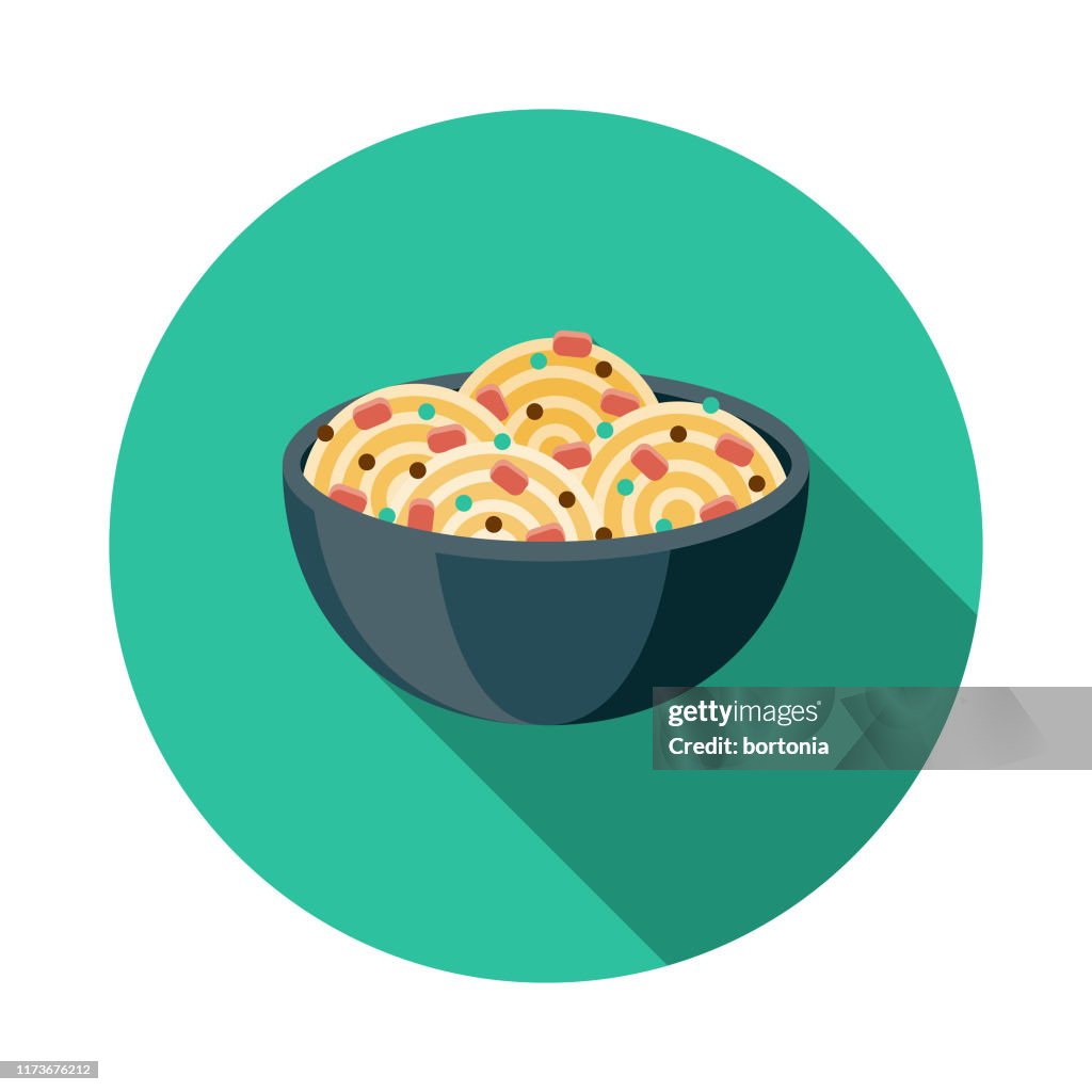 Spaghetti Carbonara Italian Food Icon