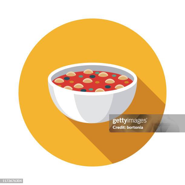 minestrone soup italian food icon - minestrone stock illustrations