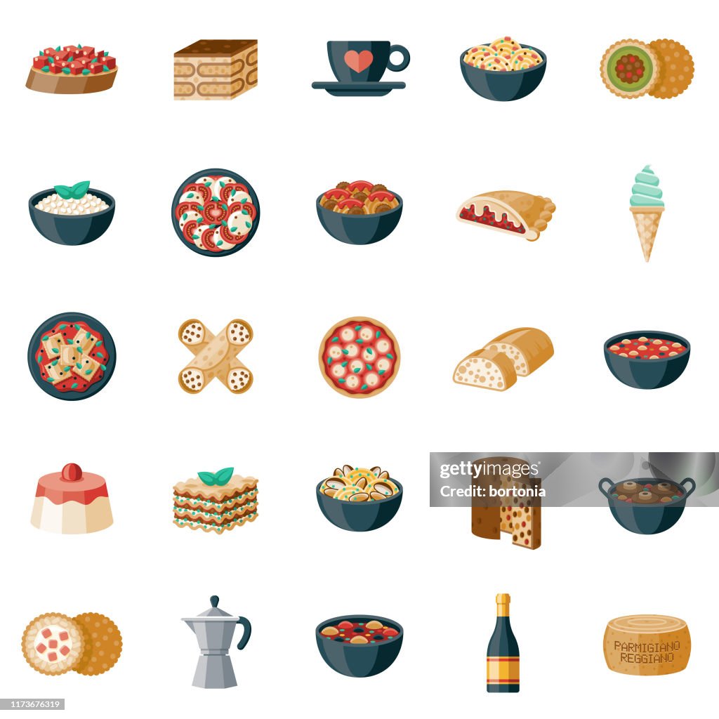 Italian Food Icon Set