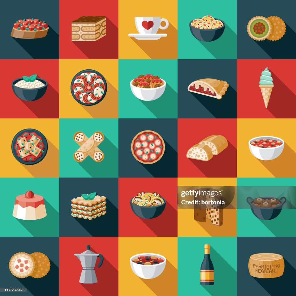 Italian Food Icon Set