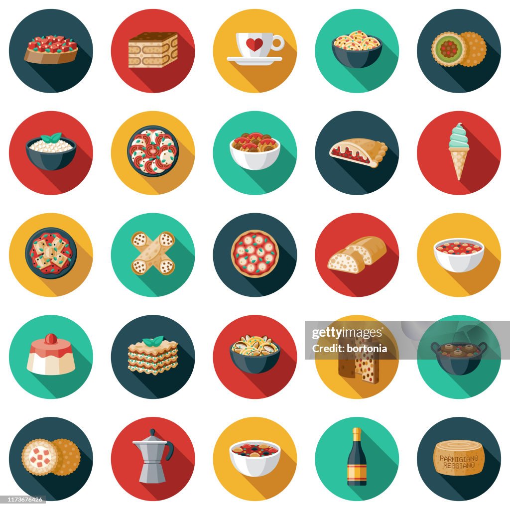 Italian Food Icon Set