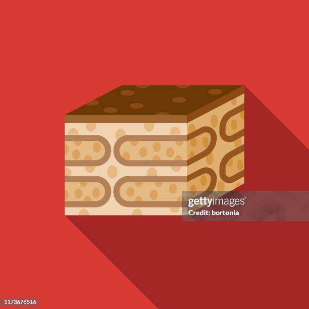 tiramisu italian food icon - cocoa powder stock illustrations