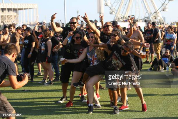 Band Claustrofobia performs during Rock in Rio festival, Olympic Park, Rio de Janeiro, Brazil, on October 4, 2019. The week-long Rock in Rio festival...