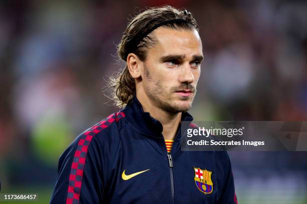 Antoine Griezmann of FC Barcelona during the UEFA Champions League match between FC Barcelona v Internazionale at the Camp Nou on October 2, 2019 in...