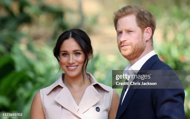 Prince Harry, Duke of Sussex and Meghan, Duchess of Sussex attend a Creative Industries and Business Reception on October 02, 2019 in Johannesburg,...