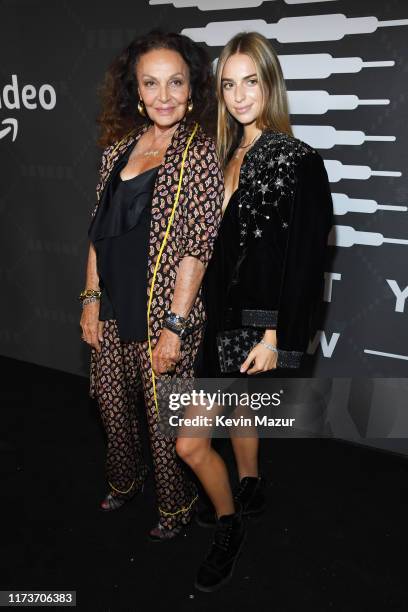 Diane von Fürstenberg and Talita von Fürstenberg attend Savage X Fenty Show Presented By Amazon Prime Video - Arrivals at Barclays Center on...